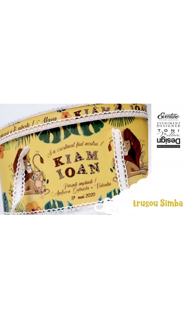 Trusou de botez cu micul pui de leu Simba din celebrul desen animat Baby Simba 17